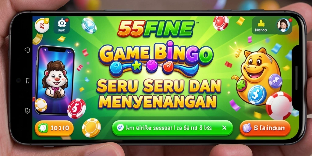 Screenshot permainan 55FIVE menampilkan suasana Bingo yang seru.