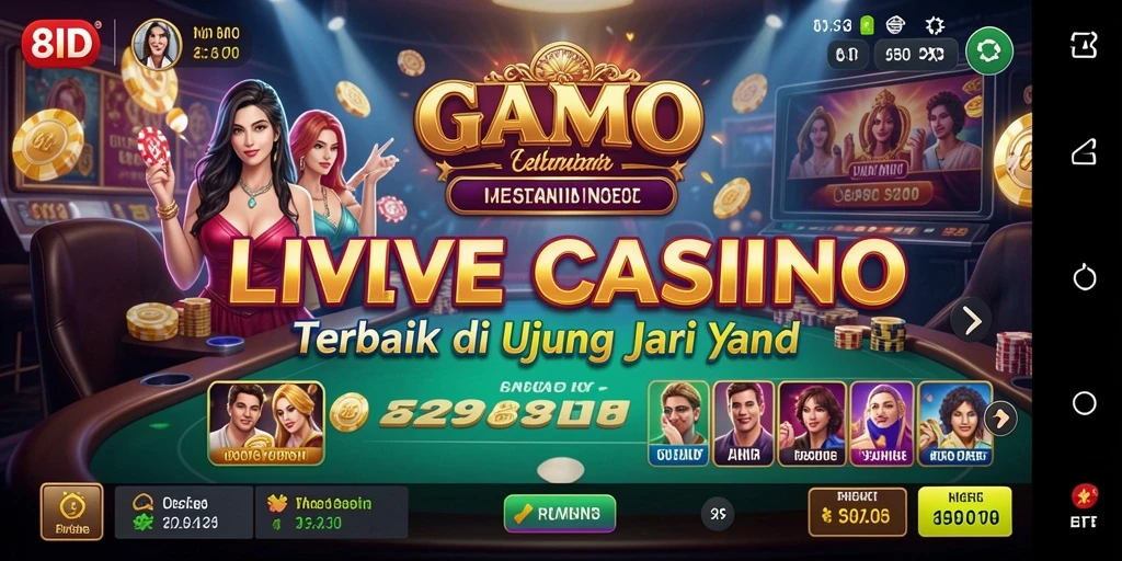 Tampilan menakjubkan dari gameplay Live Casino di 8ID.