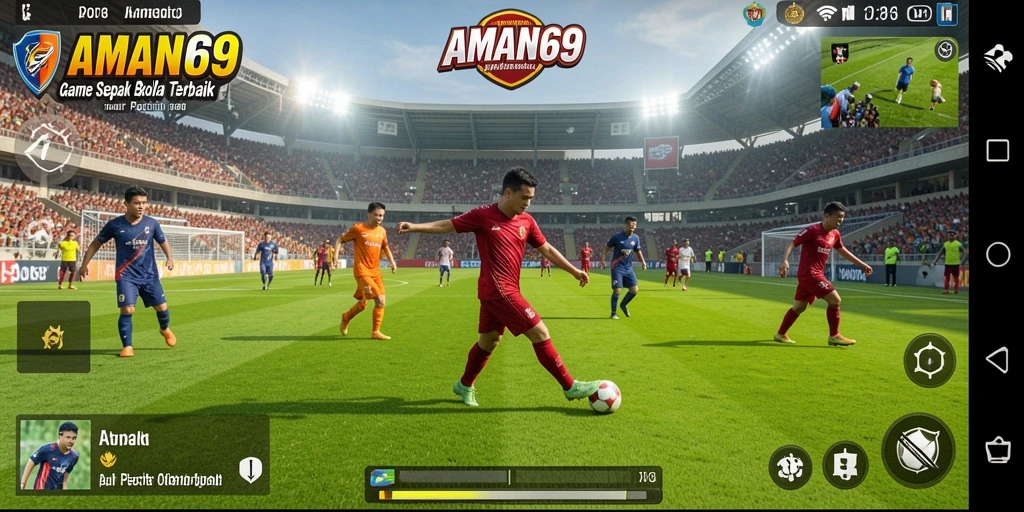 Screenshot gameplay AMAN69 yang menunjukkan aksi seru di lapangan.