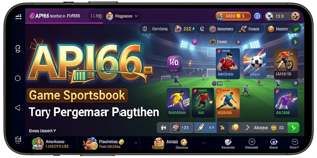 Tampilan utama API66 dengan berbagai opsi taruhan olahraga.