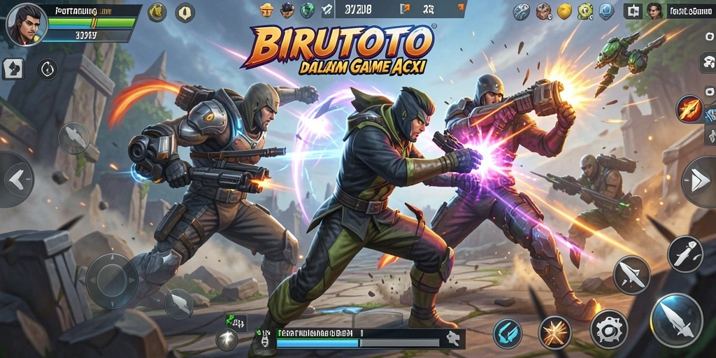 Gambaran gameplay pertarungan seru di BIRUTOTO.