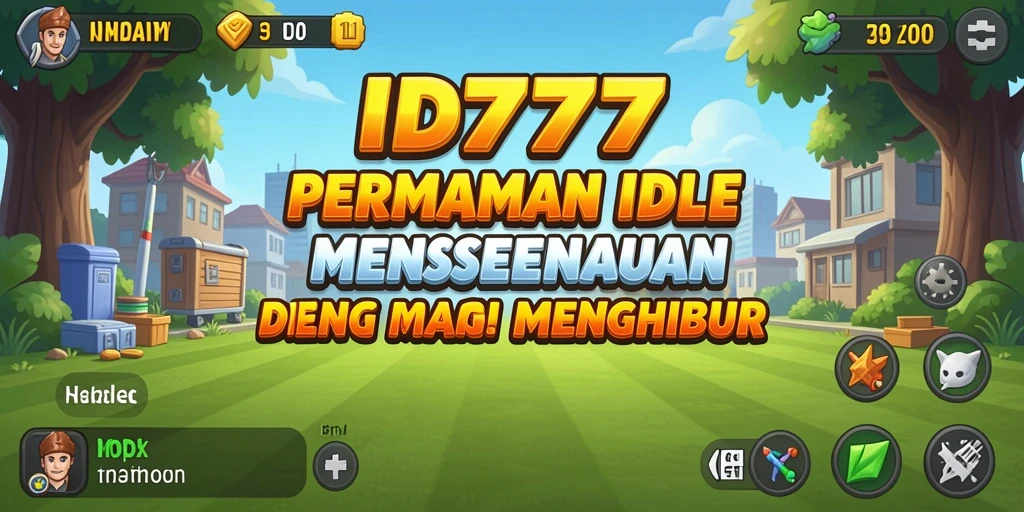 Tampilan utama gameplay ID777 dengan karakter dan sumber daya yang berkembang.