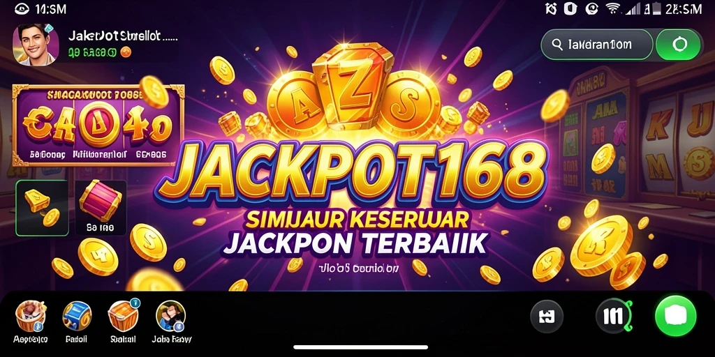 Screenshot JACKPOT168 yang menampilkan antarmuka gameplay yang seru dan mendebarkan.