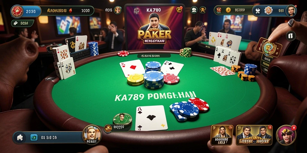 Tampilan gameplay KA789 yang menarik dan seru saat bermain Poker.