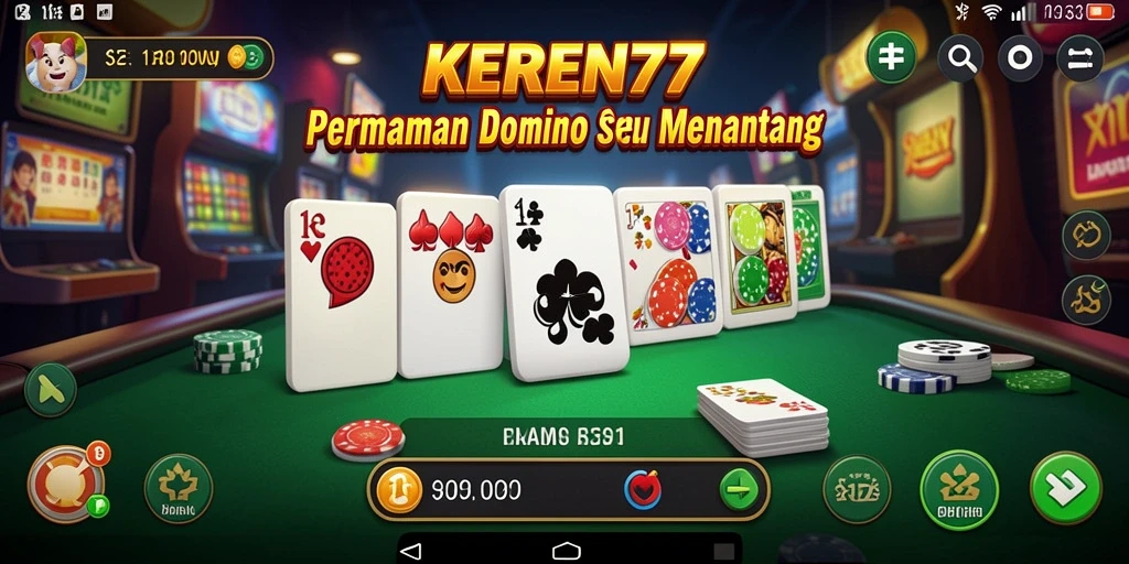 Tampilan menangkap momen seru dalam permainan Domino KEREN77.