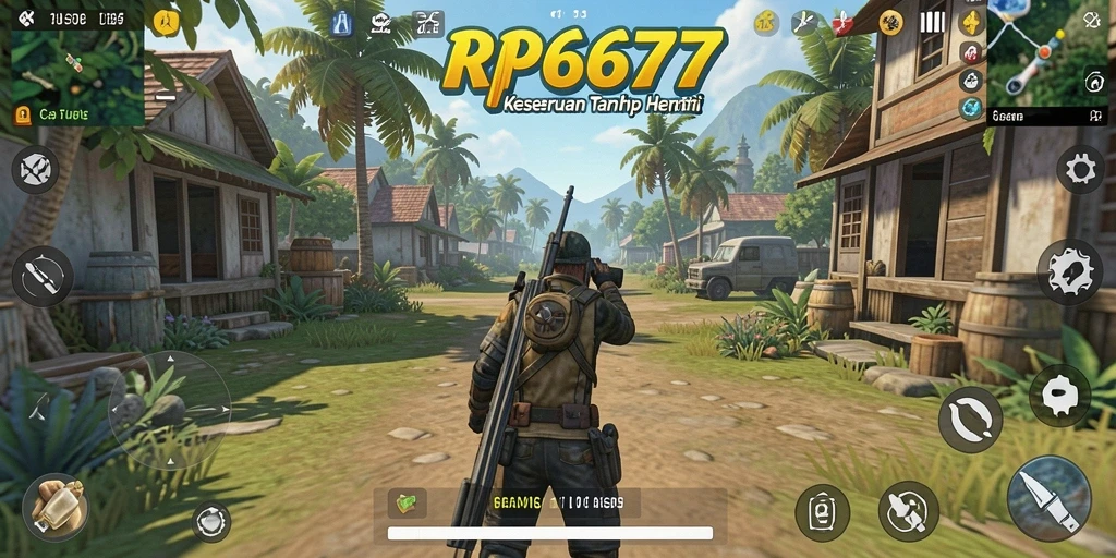 Tampilan gameplay RP6677 yang penuh warna dan menghibur.