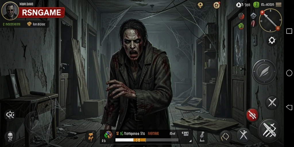 Gameplay RSNGAME yang menegangkan dengan suasana horor yang kental.